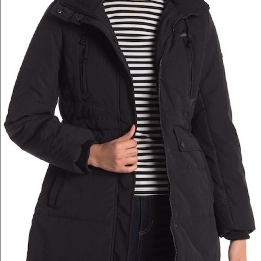 Lucky Brand Faux Shearling Lined Hooded Parka NWT